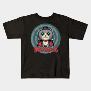 kawaii cat vampire nosferapuss Kids T-Shirt